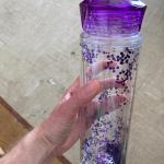 purple glitter H20 Bottle