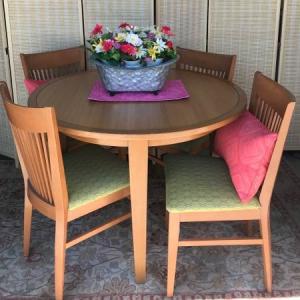Photo of Blonde Table and four Chairs