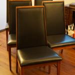 DANISH MODERN STYLE DINING CHAIRS. GROUP OF FIVE.
