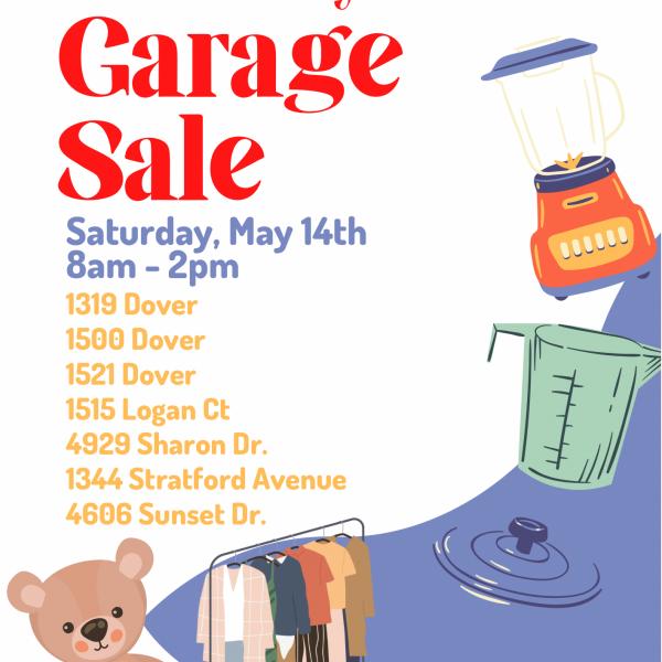 Photo of Community Yard Sale Saturday May 14!