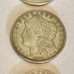 Three 1921 Morgan Silver Dollars