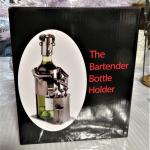 NEW The Bartender Bottle Holder Bretts Metal BAR Container for your wine water