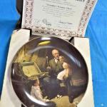 1983 Grandpa's Treasure Chest by Norman Rockwell Plate Fine China # 10704 A COA,