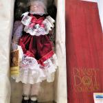 NEW Alexandra DYNASTY DOLL 19" Anna Porcelain Collection NEW in Box COA Red Velv
