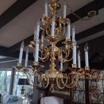 GOLD PLATED 3 TIER CHANDELIER