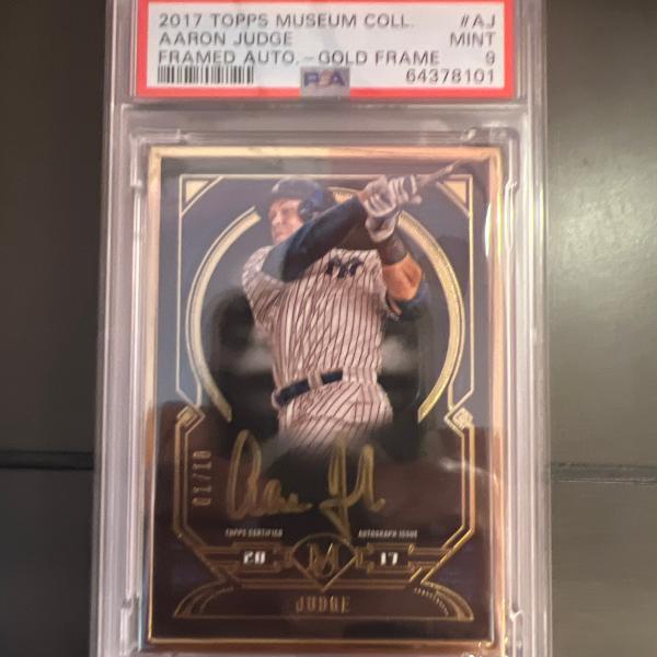Photo of 2017 topps museum  Aaron judge gold auto 1/10 graded 9