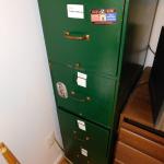 Vintage Green Metal 4 Drawer File Cabinet