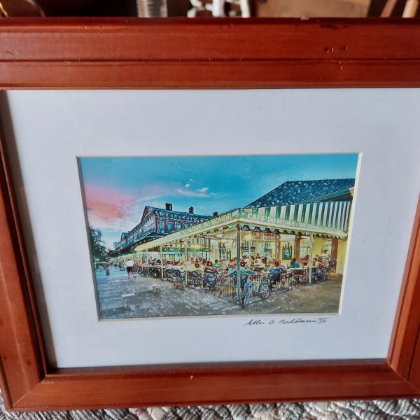 Photo of Cafe du Monde New Orleans French Quarter framed print by Ellis C Baldwin