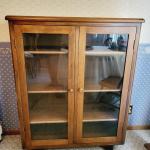 SOLID WOOD GLASS FRONT DISPLAY CABINET