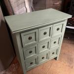 Charming Green side table with small drawers