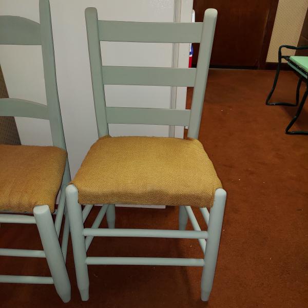 Photo of Painted Ladderback chairs