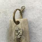 Antler key chain with angel