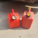 2  GAS CANS - OLD STYLE