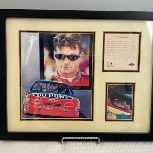 Photo of Framed Jeff Gordon #24 NASCAR Retired Driver Framed Tim Cortes Art Bio Card Kell