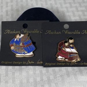 Photo of Two Alaskan Wearable Art Enamel Pins