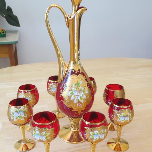 Photo of Murano Glass and Decanter Set