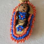 Lot 242: Vintage Native American Papoose Pendant or Ornament