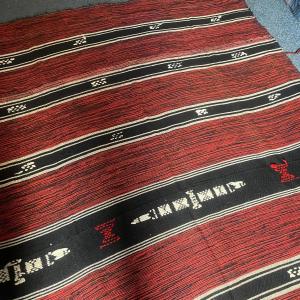 Photo of Gorgeous , Vintage  Woven Textile Black , Red & White Native American Designs