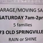 Garage/Moving Sale 5 families