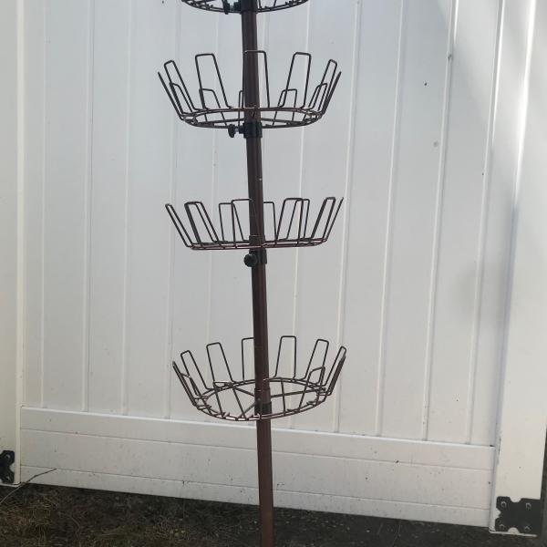 Photo of 4 Tier Revolving Carousel Shoe Tree Bronze Steel - Holds 24 pairs