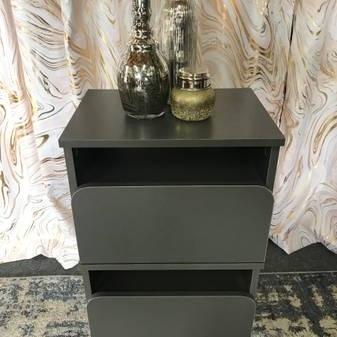 Photo of Tall Gray Nightstand-PRICE REDUCED!