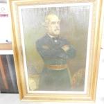 Framed Art Textured Print on Canvas Robert E. Lee Portrait