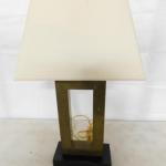 Metal Brass Clad MCM Design Table Lamp Choice A