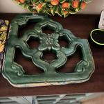 Antique Chinese Jade color Breezeway Tiki Tile Turquoise Architecture Tile - bro