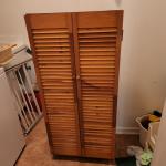 Solid Wood Storage Cabinet w Adjustable Shelves" 24wx9dx52H