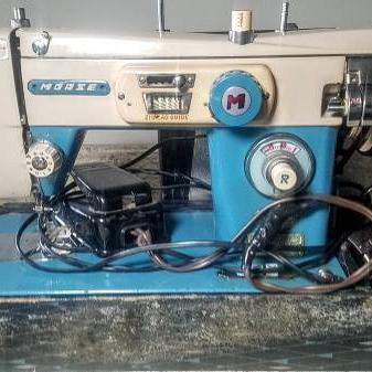 Photo of Vintage Morse Sewing Machine Fotomatic Zig Zag Heavy Duty Full Metal 
