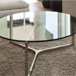 NEW IN BOX 42" Round Glass Table Top with polished edge and beveled glass