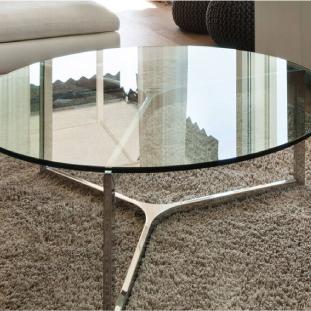 Photo of NEW IN BOX 42" Round Glass Table Top with polished edge and beveled glass