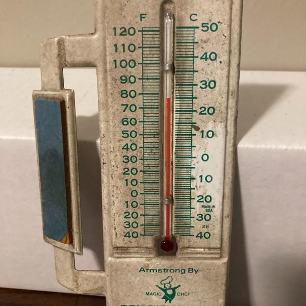 Photo of Advertising wall thermometer BENOIST BROS. SUPPLY CO.  6 3/8" TALL