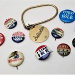Lot #33  Lot of Vintage Political Buttons and Bracelet