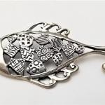 Lot #32  Mexican Sterling Silver Fish Brooch