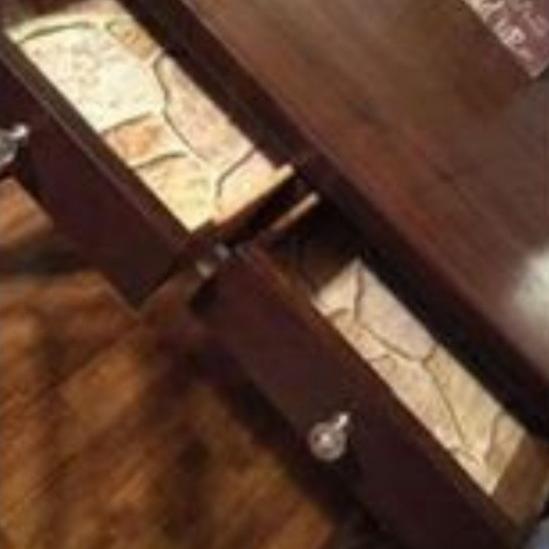 Photo of Vintage side table with double drawers...