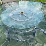 FREE Lazy Susan Style Glass Patio Table - Great DIY Project