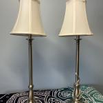 Pair of Silver Candlestick lamps