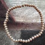 18" 9mm. Pink Akoya++ Pearl Necklace with a 14k Ball Clasp