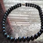 18" Imperial pearls Natural Black Akoya Graduated from 9mm to 10.5mm. 14k Clasp