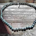 17" 8.5 Baby Blue Pearl Necklace with SS Clasp