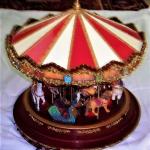 Deluxe Royal Marquee Musical Xmas Horses Carousel
