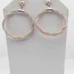 SS braided circle earrings