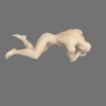 Unicorn Studios Nude Male Artistic Body Fine Porcelain Figurine Statue - 8"