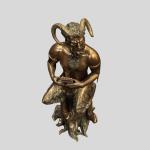 Brass Patina Statue of Pan - the God of Fertility - 11"