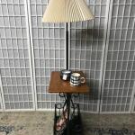 Magazine Side Table with Lamp
