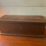 LOT 145: Antique Primitive Wood Storage Chest