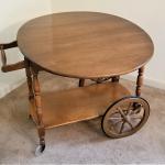 Lot #65  MidCentury Colonial Style Tea Cart