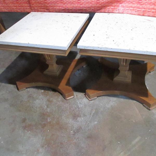Photo of Marble Top end tables by Lane