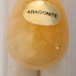 Polished yellow aragonite
